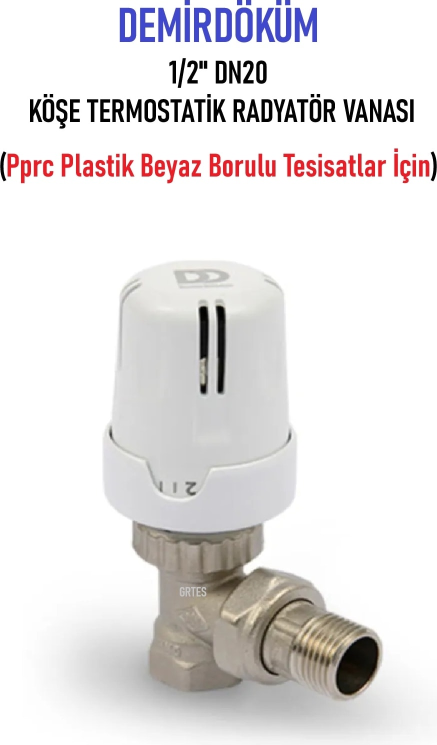 Dd-T1 Köşe 1/2" Termostatik Radyatör Vanası - Thermostatic Radiator Valve