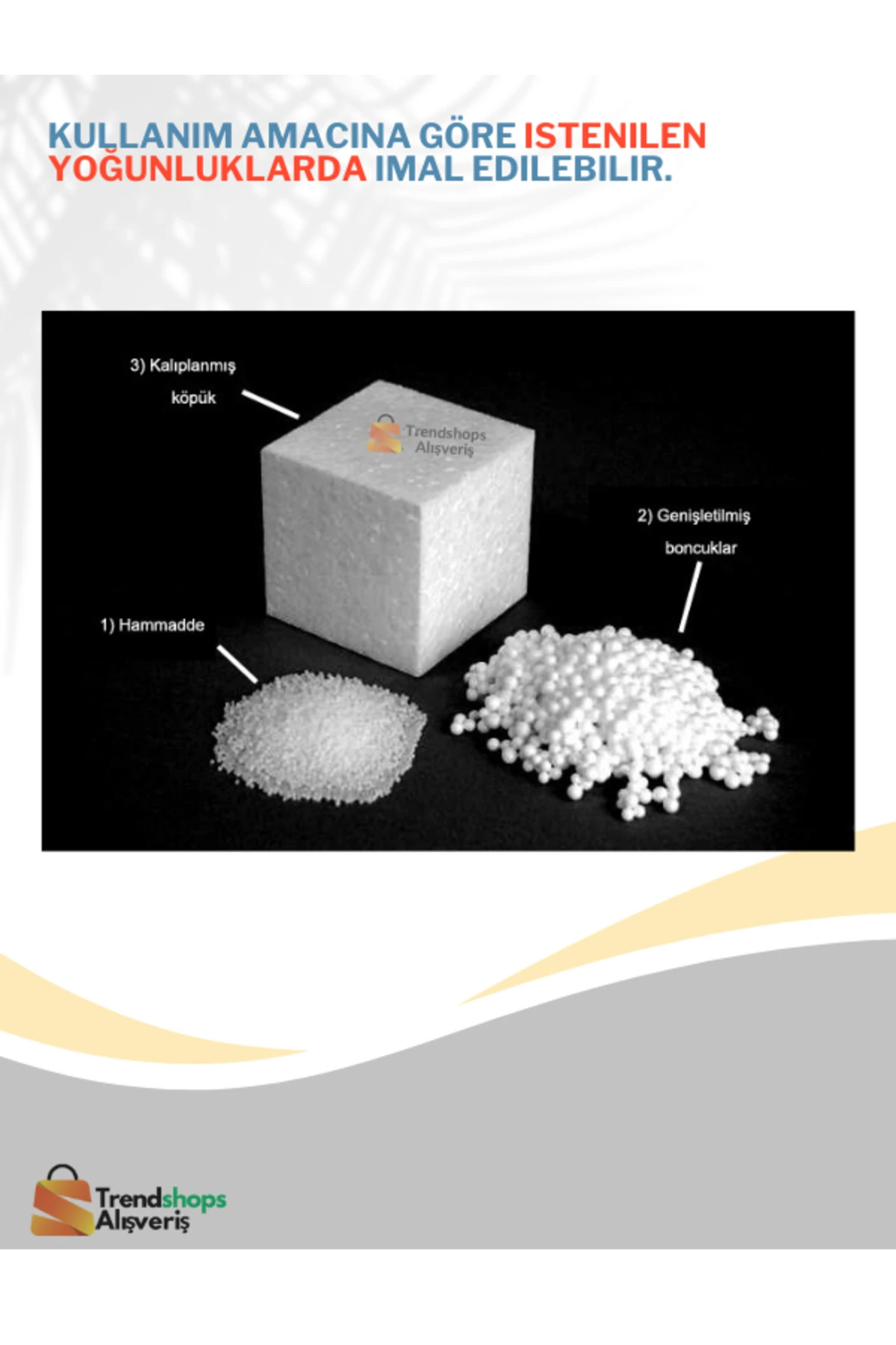 TSA-(3 ADET) 3CM 50X100CM Eps Strafor Köpük Isı Yalıtım Levhası 22 Dns