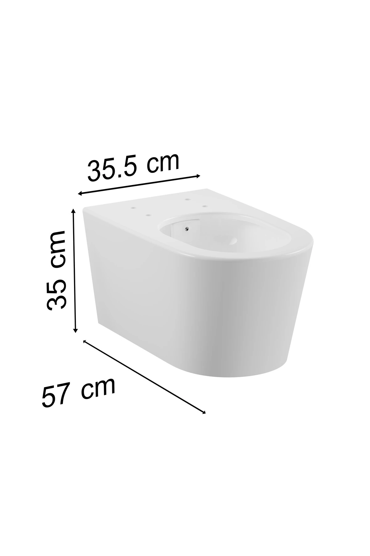 Nest Trendy 5176b003-0559 Rim-ex Asma Klozet, 57 Cm, Beyaz