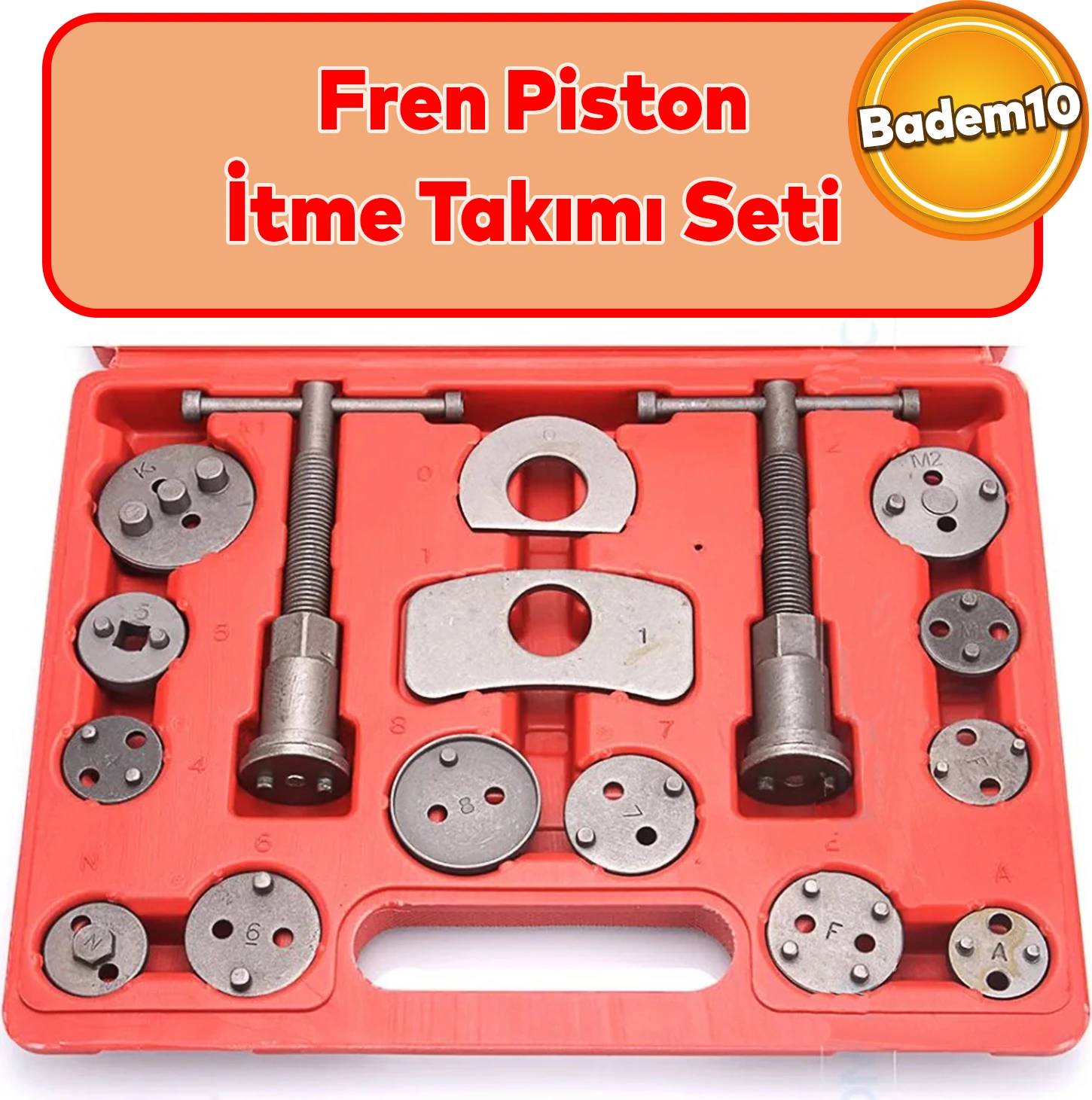 Araba Araç Otomobil Oto Tamir Fren Bakım  013-KK1125 12 Parça Fren Pistonu İtme Seti Takımı