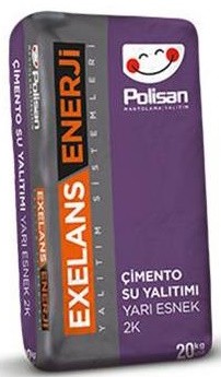 Polisan Exelans Enerji Çimento Su Yalıtımı Yarı Esnek 2K 20 kg toz + 5 kg sıvı kova