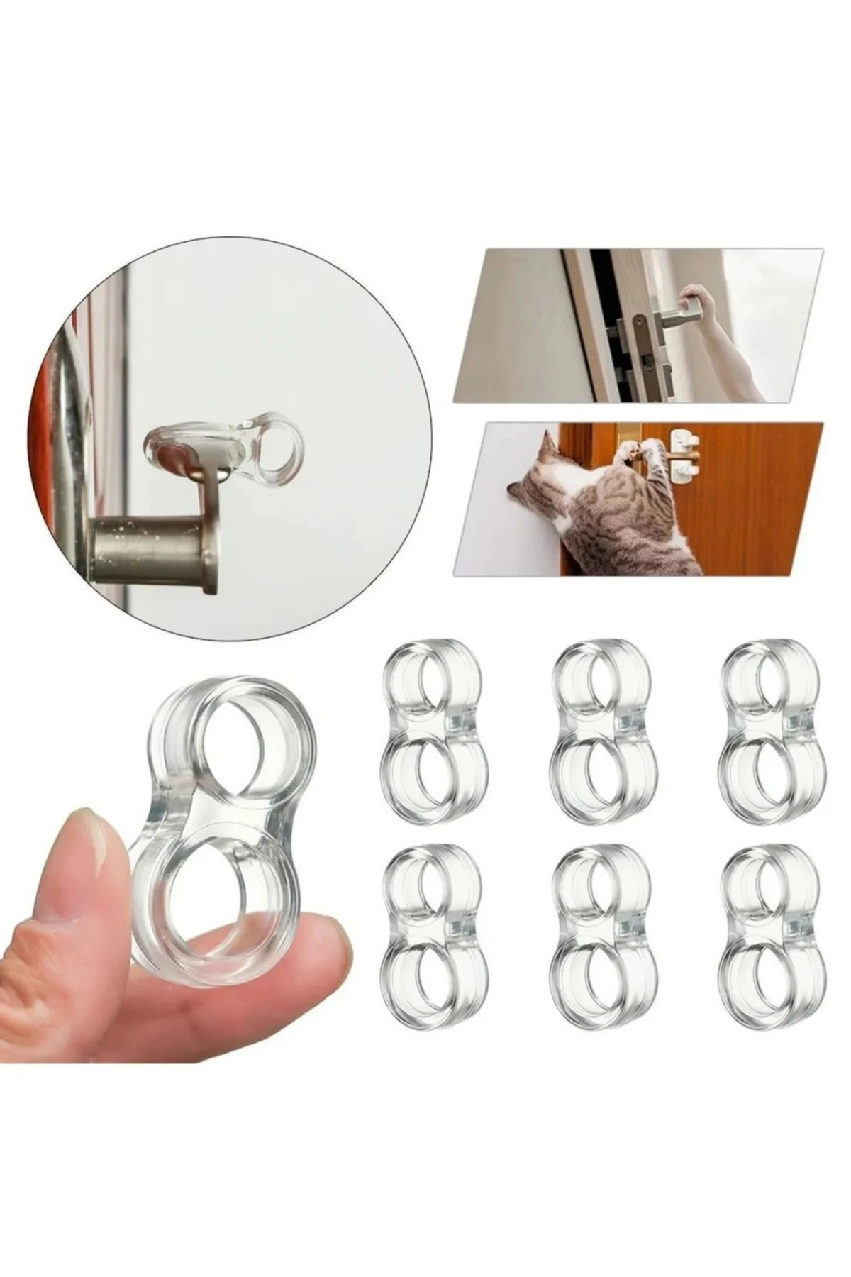 8'li Plastik Kapı Kolu Pencere Kolu Stoperi Kapı Kolu Tamponu Pencere Kolu Tamponu Kapı Stoperi