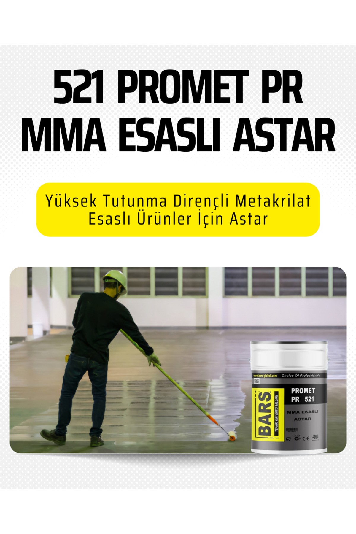 Promet Pr 521 Metakrilat Esaslı Şeffaf Astar – Beton, Seramik, Taş Yüzeyler Için 15 Kg