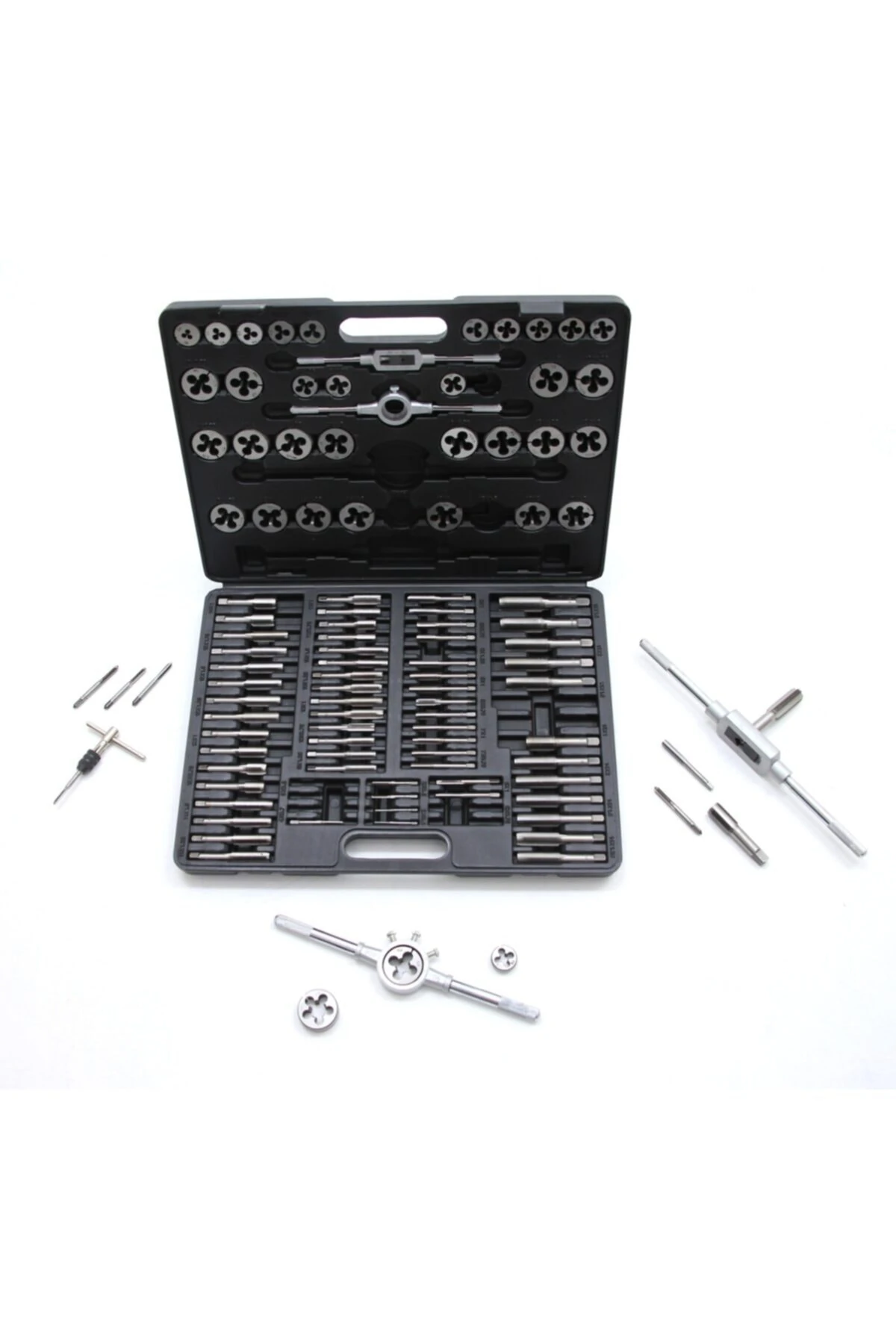 110 Parça Pafta Kılavuz Seti S2 Çelik Profesyonel M2-m18 Metrik