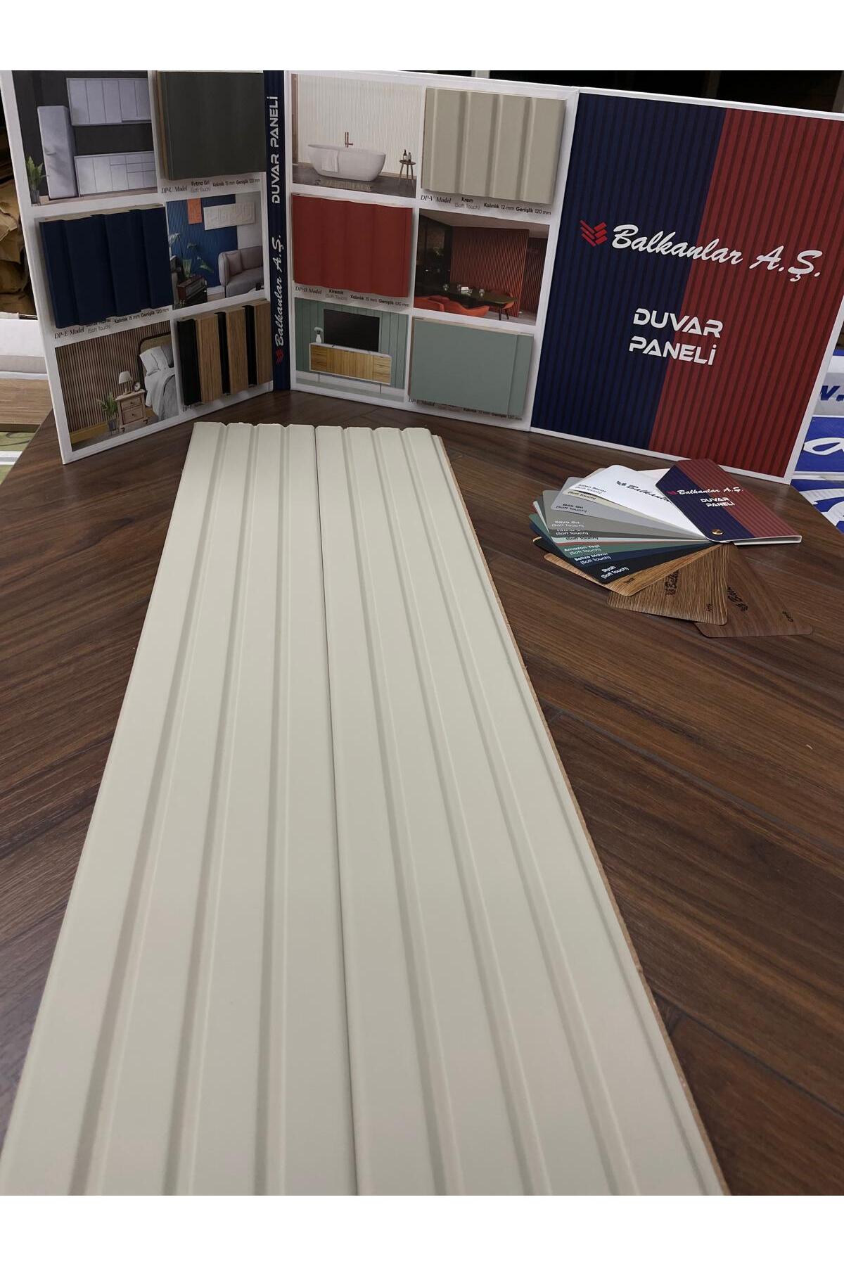 Balkanlar Mdf Duvar Paneli E Model Krem (1 ADET) 12cm X 250cm X 12mm