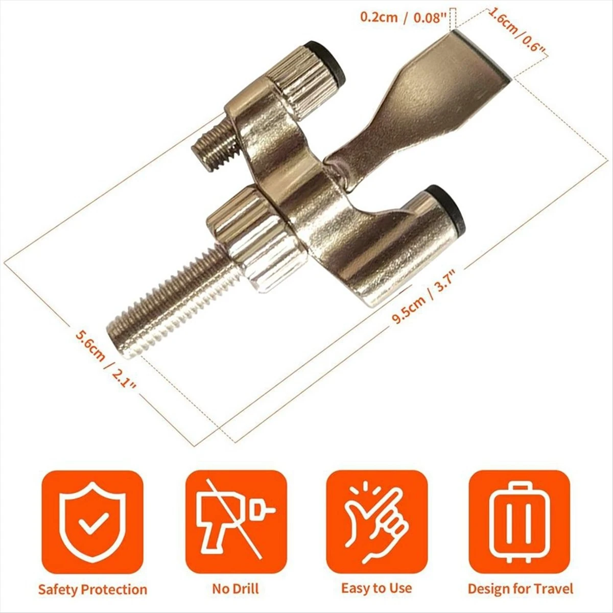 Kapı Kilidi Seyahat Küçük Çelik Kapı Kilidi Otel Odası Ev Güvenlik Kilidi Kilit Ayarlanabilir Kapı Durdurucuları Kapı Güvenliği B (Yurt Dışından)