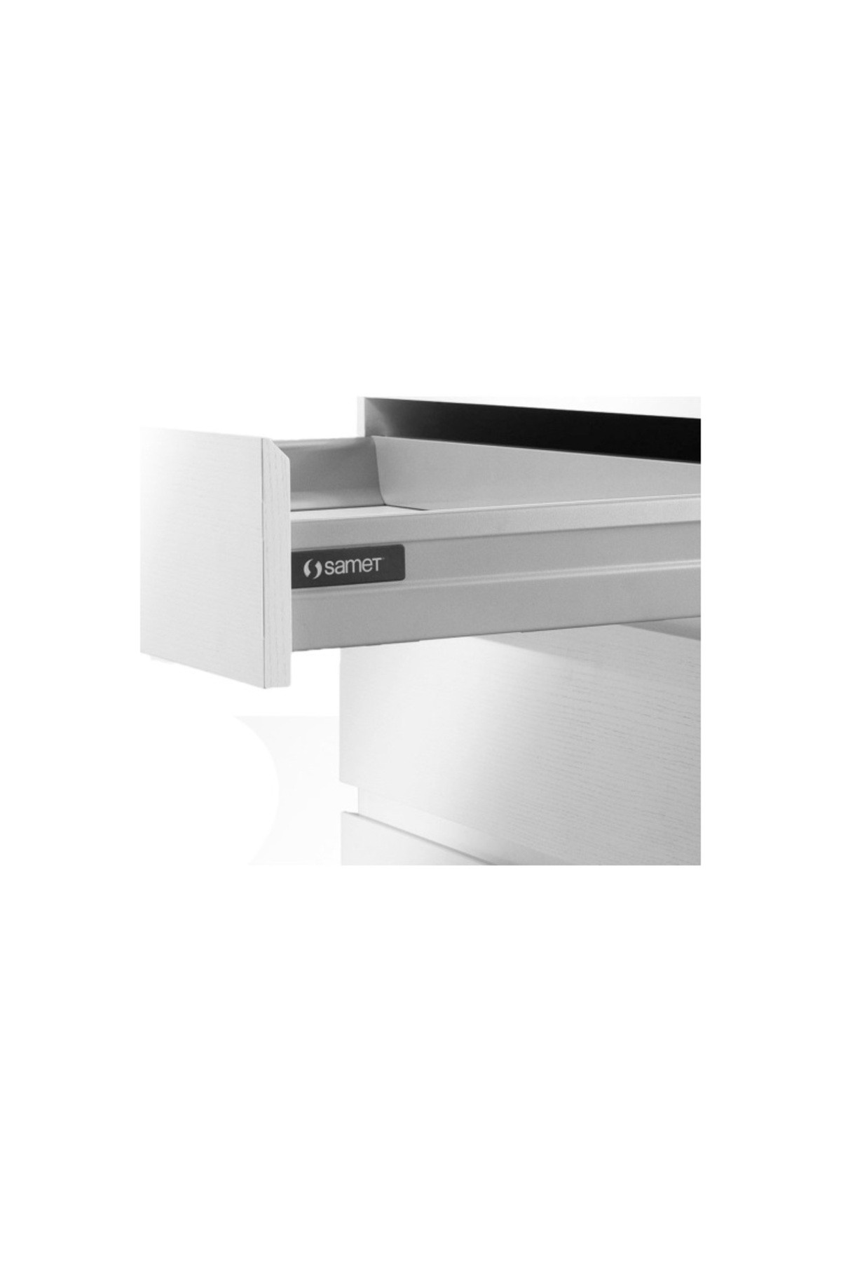 Smart Box 45 Cm Bordürsüz Gri Çekmece Rayı Takım