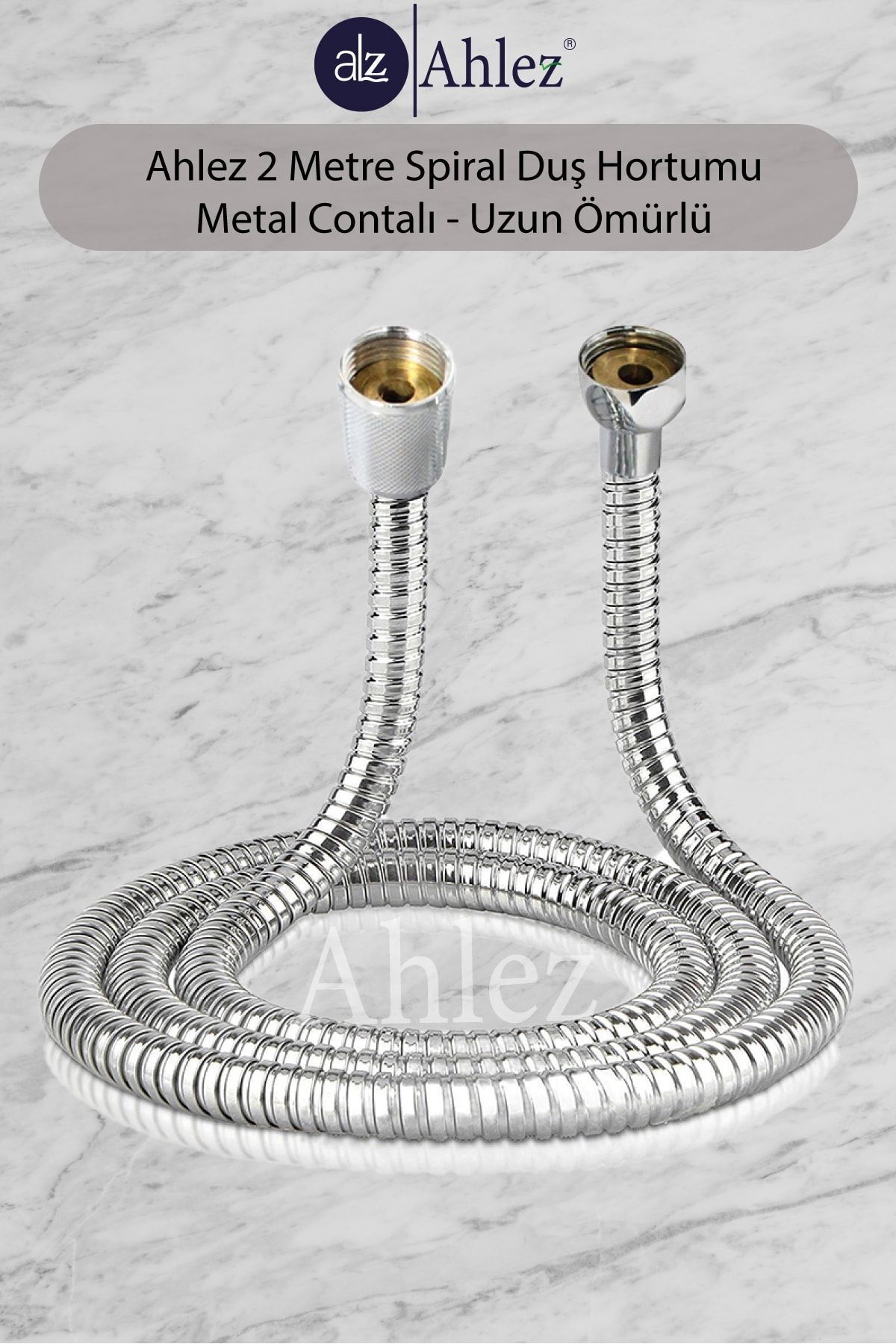 Banyo Spiral Duş Hortumu 2 Metre Kenetli Duş Hortum Zinciri