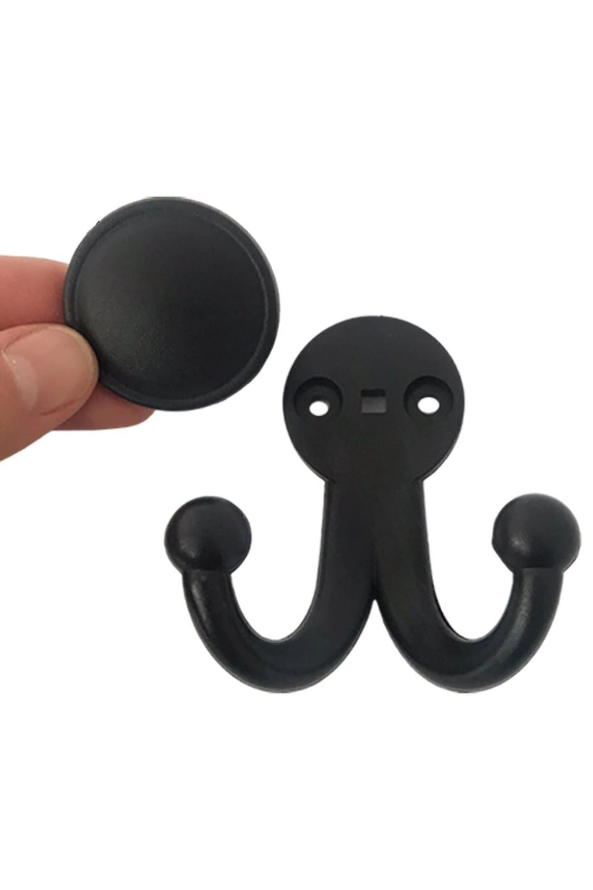 8 Adet Karagül Siyah Askı Askılık Vestiyer Banyo Dolap Elbise Askısı Sert Plastik