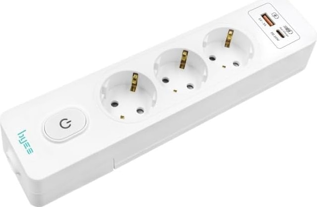 Üçlü Anahtarlı USB Hızlı Şarjlı (20W) Topraklı Priz, 2m, Çocuk Korumalı