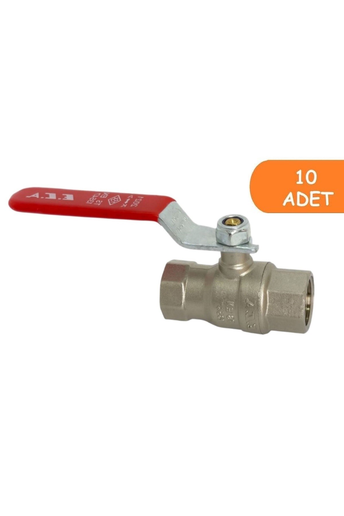 10 Adet ECA 1/2 Endüstriyel Tip Küresel  Valfi İç Vida x İç Vida PN25 602122187
