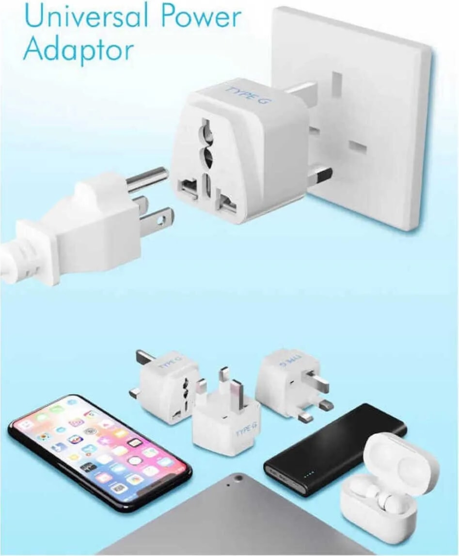 Ingiltere, Hong Kong, Irlanda, Kıbrıs Seyahat Fişi Adaptörü Tip G Plug Adapter Üniversal 3 Pinli