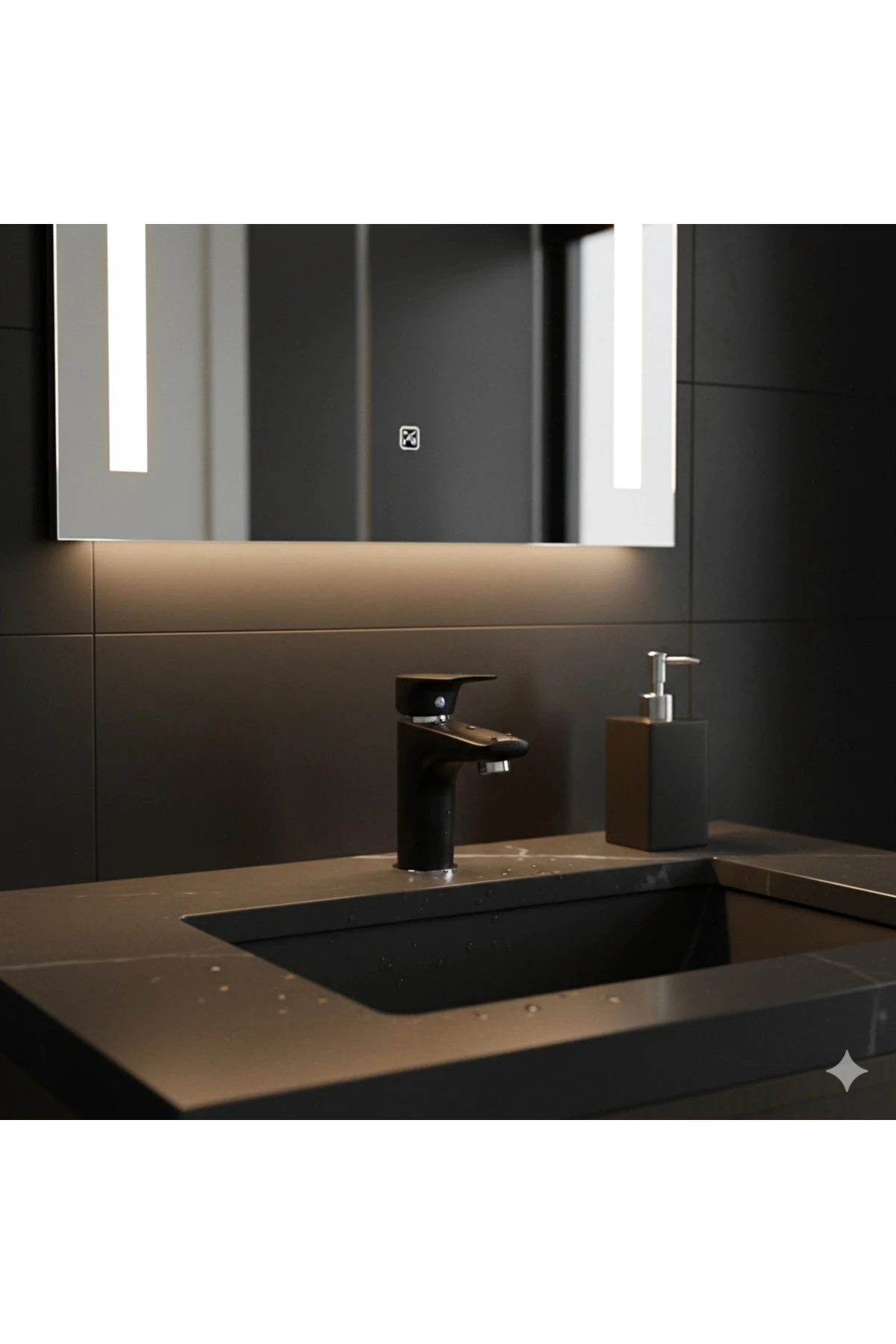 AR FİA LAVABO BATARYASI MAT SİYAH