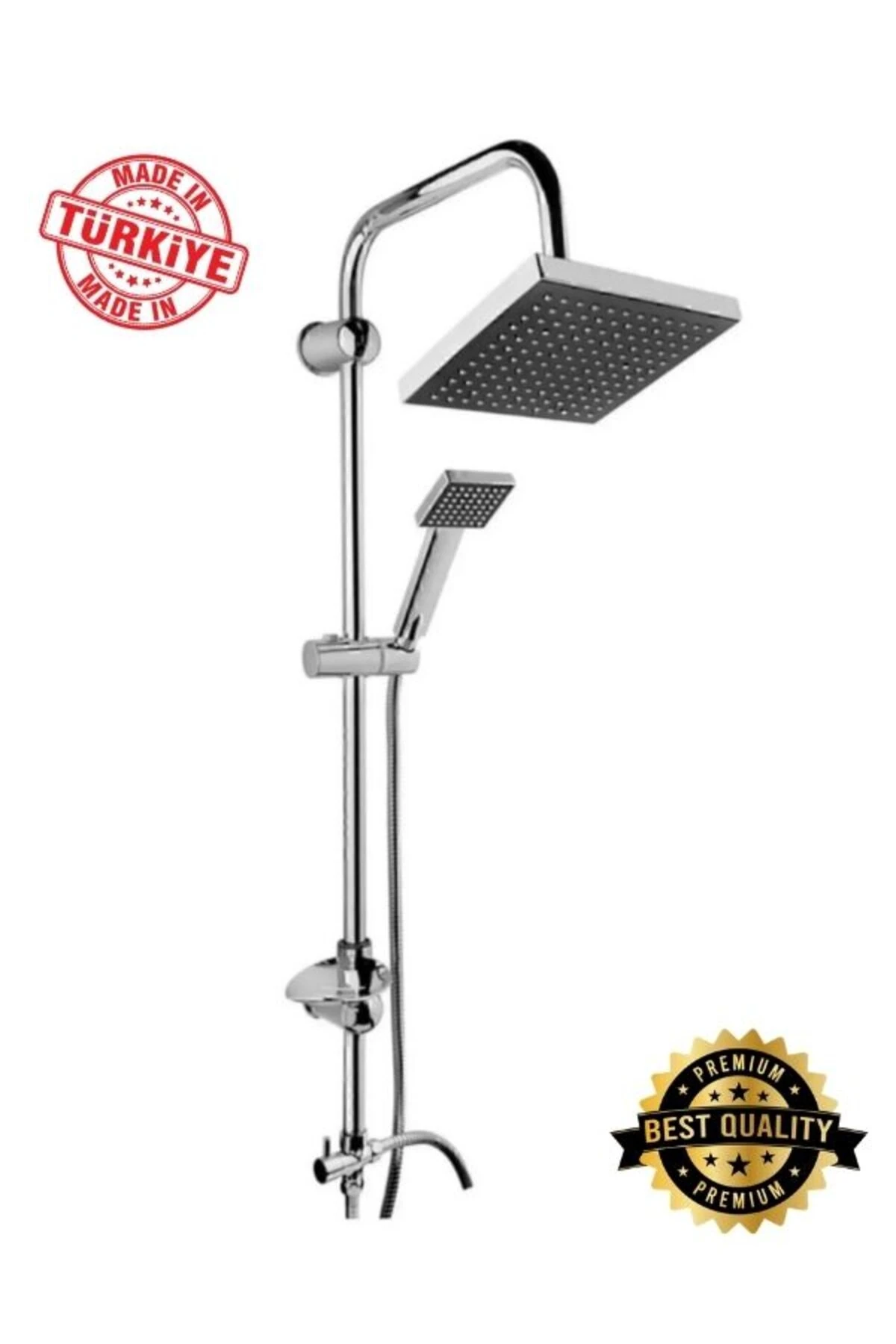 Lüks Kare Gümüş Yağmurlama Robot Tepe Duş Seti Duş Başlığı Takımı