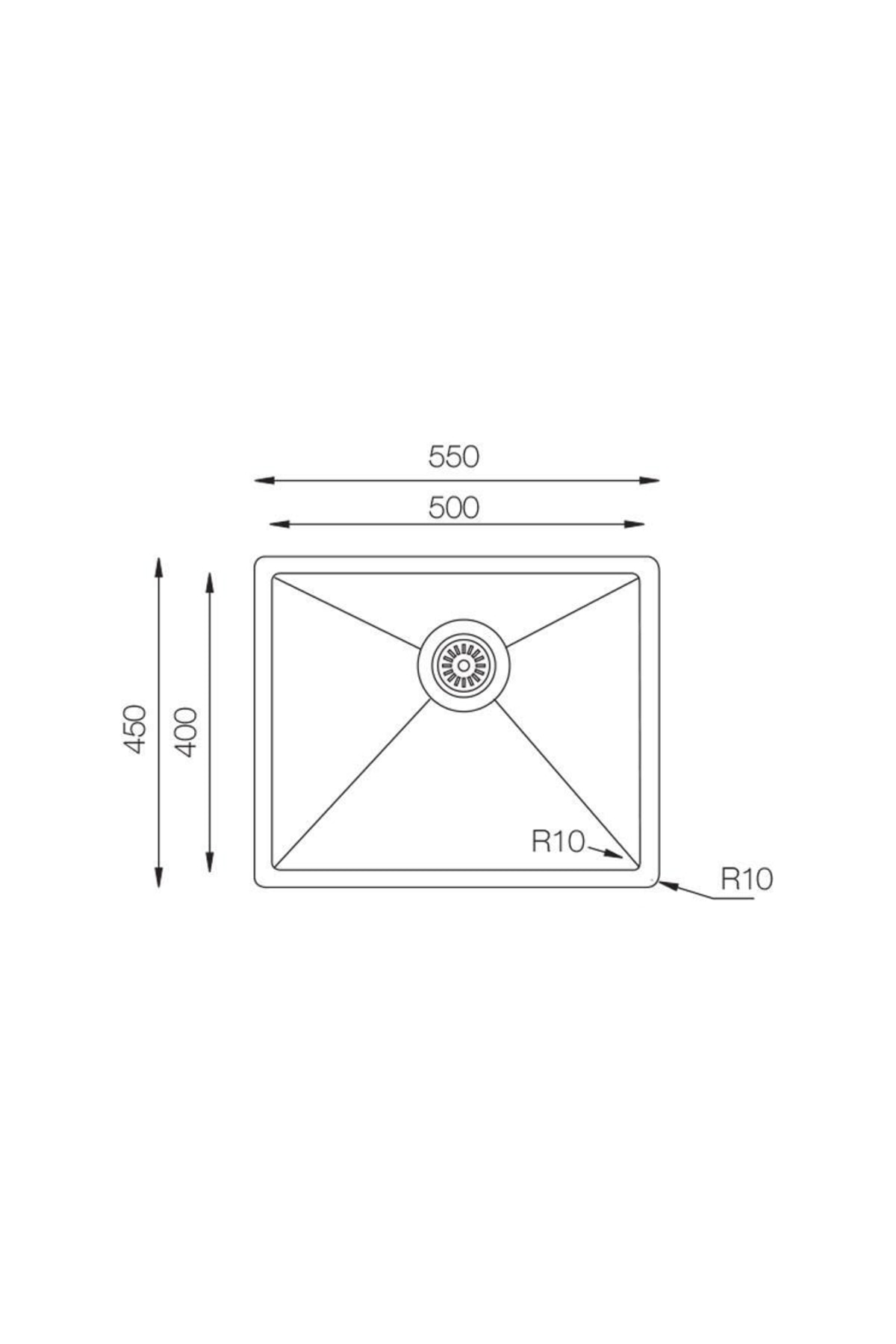 Color X 500 Titanium Polisajlı Tezgahüstü Eviye