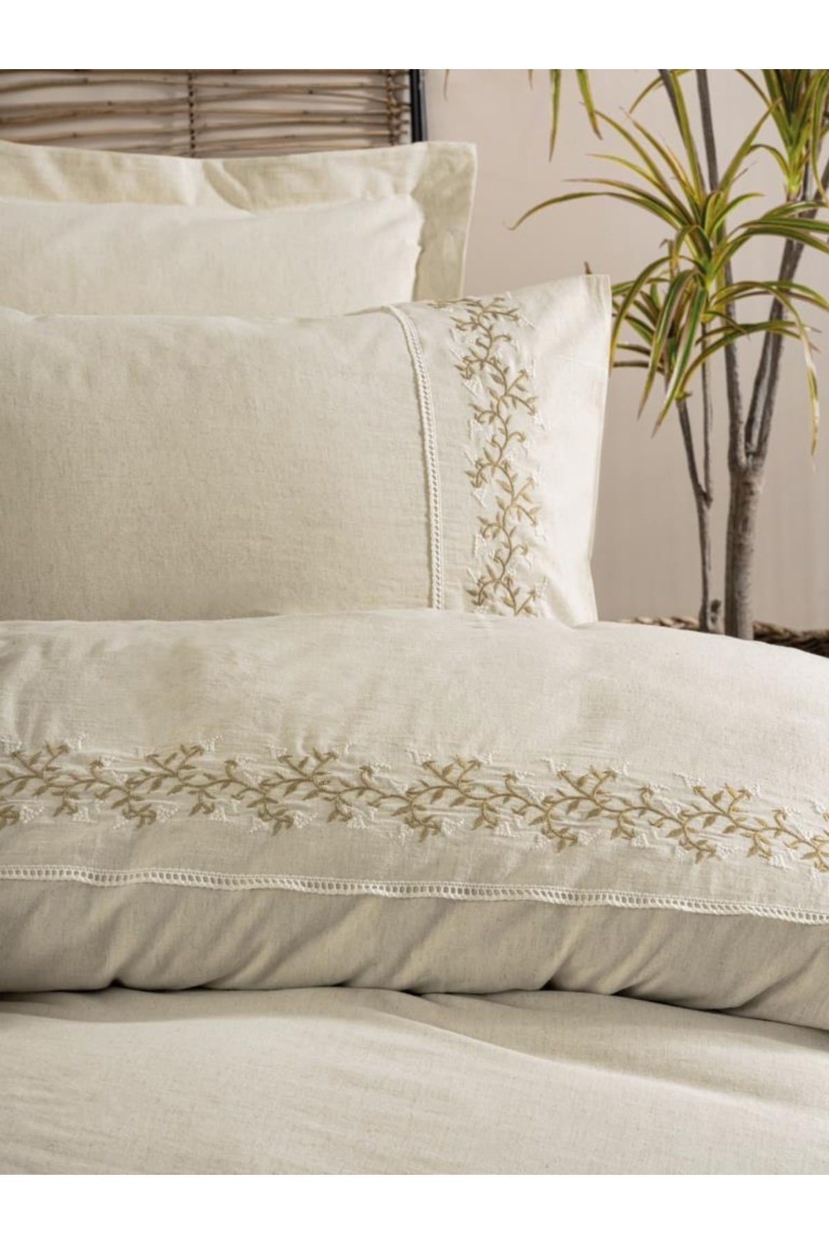 Cotton Keten Çift Kişilik Nevresim Takımı Darian Emh