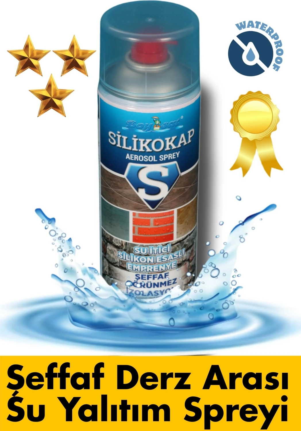 Silikokap Şeffaf Aerosol Su Izolasyon Spreyi 400 ml x 2 Adet Fırsat Paketi