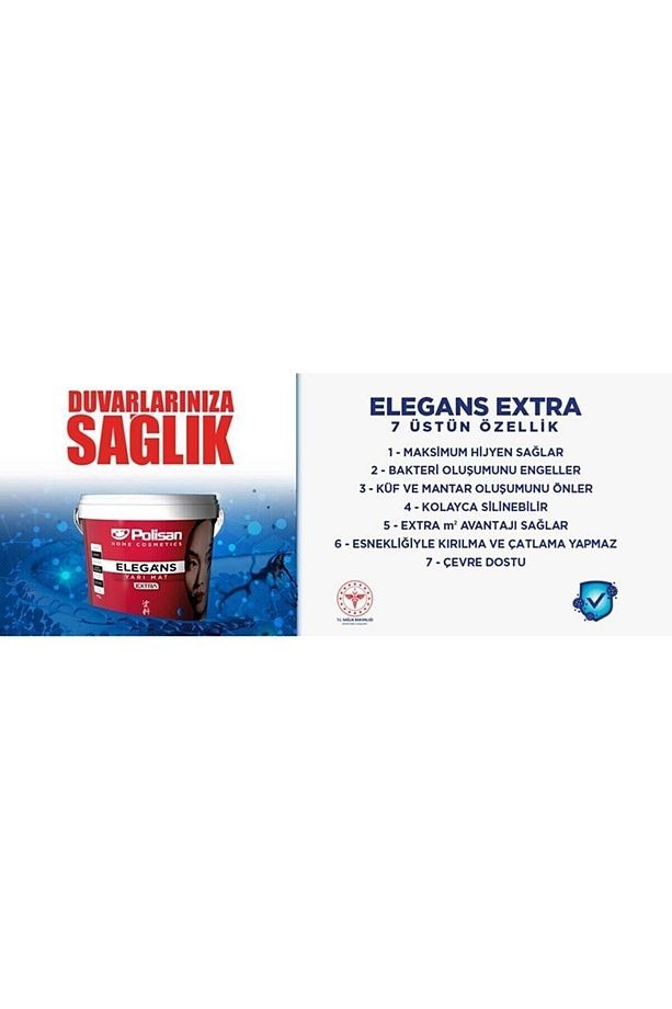Elegans Antibakteriyel Küf Önleyici Tam Silinebilir Ic Cephe Boya 2,5 Lt