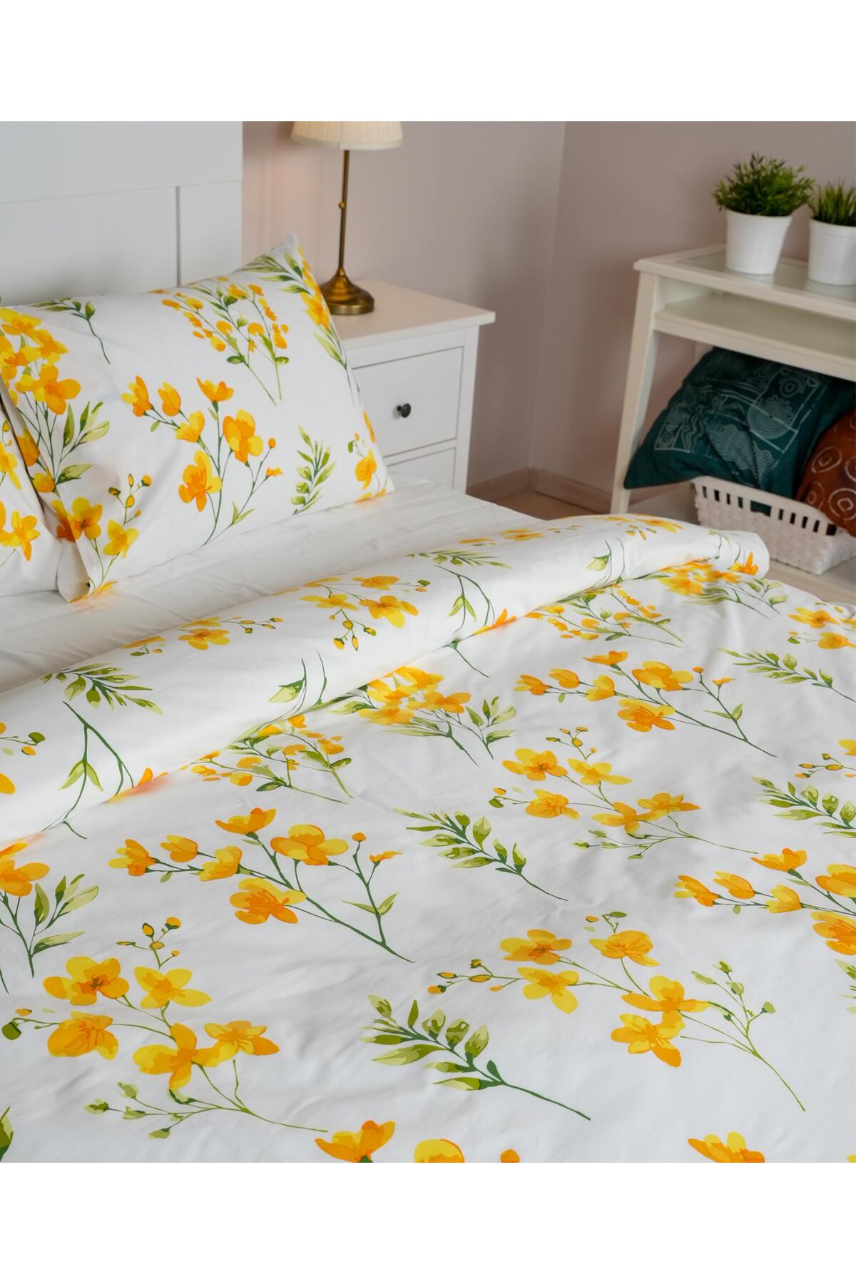 Cotton Collection Tek Kişilik Nevresim Seti Daisy