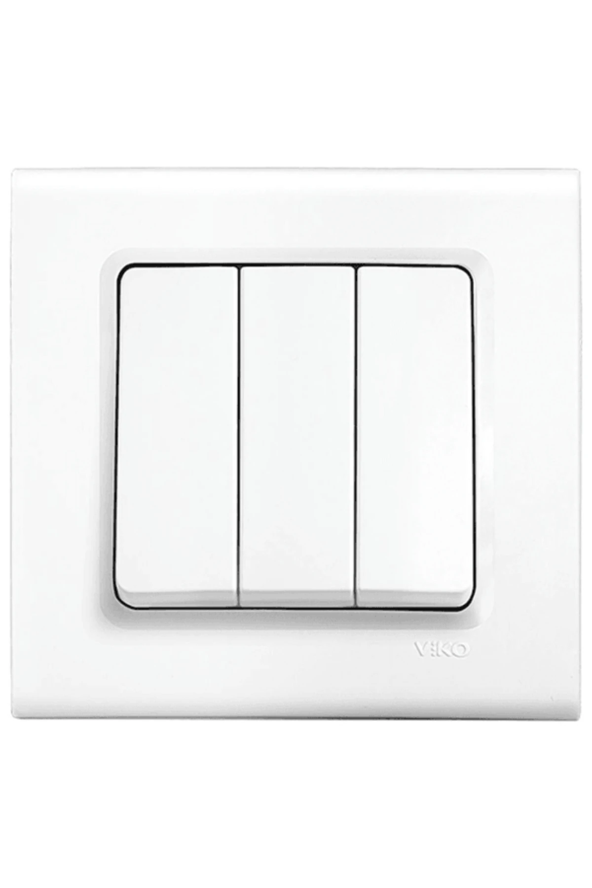 Viko Linnera Üçlü Anahtar Beyaz 90440068 (Çerçeve Dahil) (4 Adet)