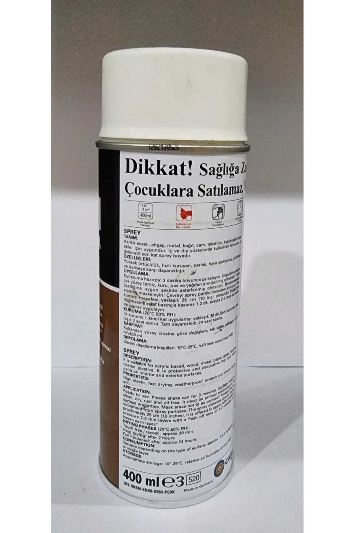 CASATİ SPREY BOYA DÜZ MAT BEYAZ 400 ML