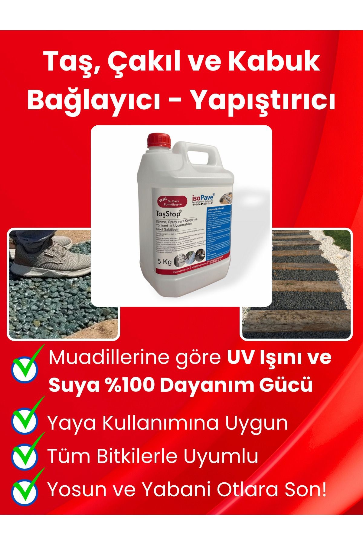 Taş Stop Taş Ve Çakıl Bağlayıcı | Taş Sabitleyici, Taş Ve Çakıl Yapıştırıcı, Çakıl Sabitleyici