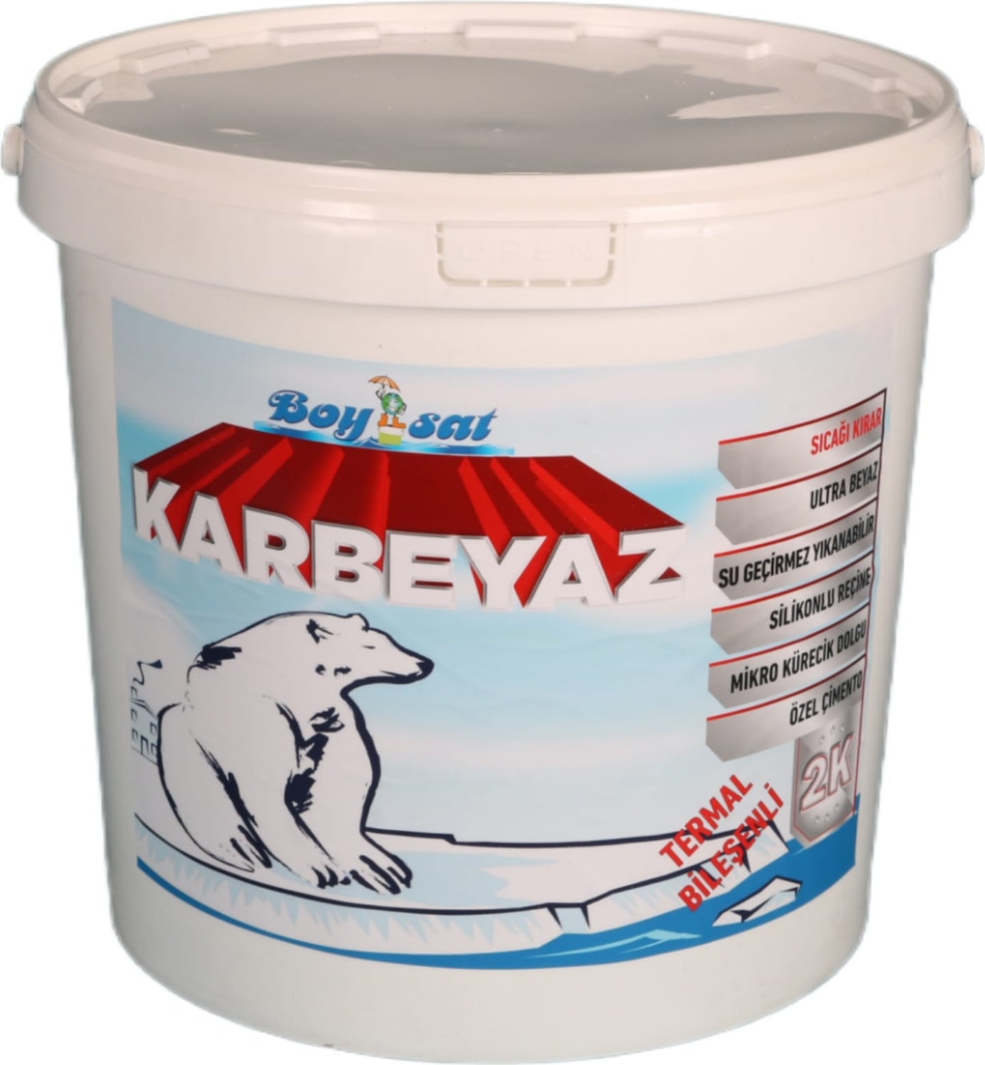 Karbeyaz Ultra Beyaz 2k Karışımlı Sıcağı Kıran Su Yalıtım Malzemesi 13 kg