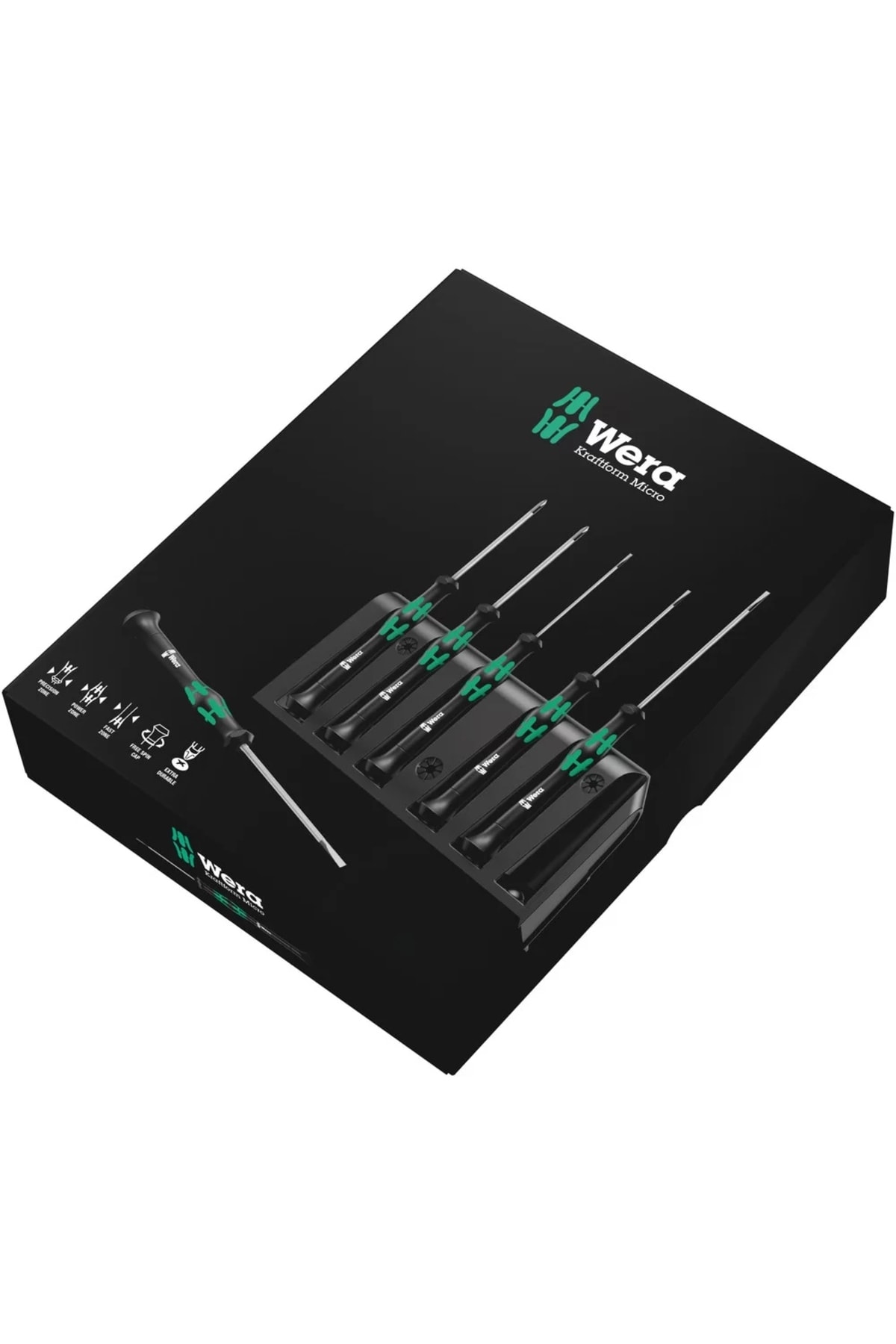WERA 2035/6 A Elektronikçi Tornavida Seti + Raf