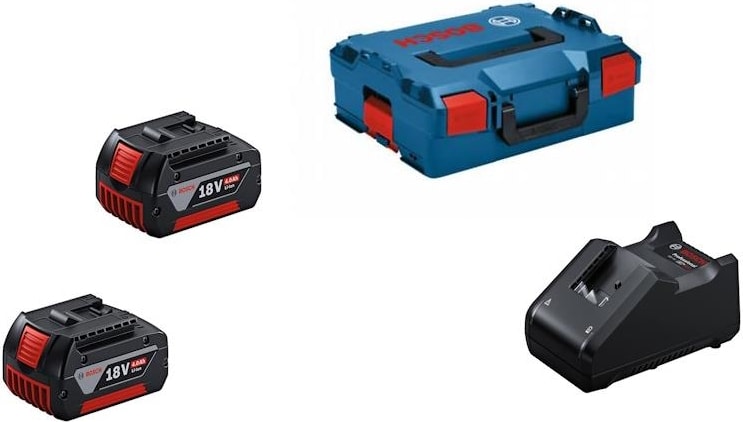 BOSCH Gba 18V 2X4AH + Gal 18V-40 + L-Box