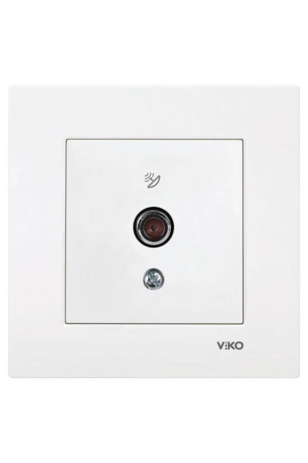 Karre Beyaz Tv - F Konnektörlü Uydu Priz - Tv Priz + Çerçeve Dahil 3 Adet