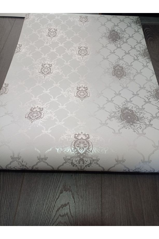 gümüş desenli silinebilir duvar kağıdı 53 cm genişliğinde 10 metre uzunluğunda