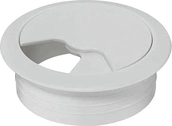 Masa Üstü Kablo Kanalı Deliği Kapağı Beyaz Masa Kapağı 6 cm (5 Adet)