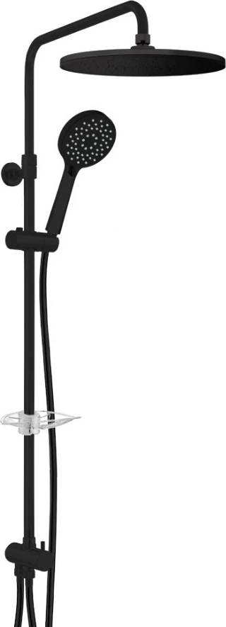 Eca Dalia Plus Teleskobik Kolonlu Banyo Tepe Duş Seti Yuvarlak Takım Mat Siyah 102158040C1