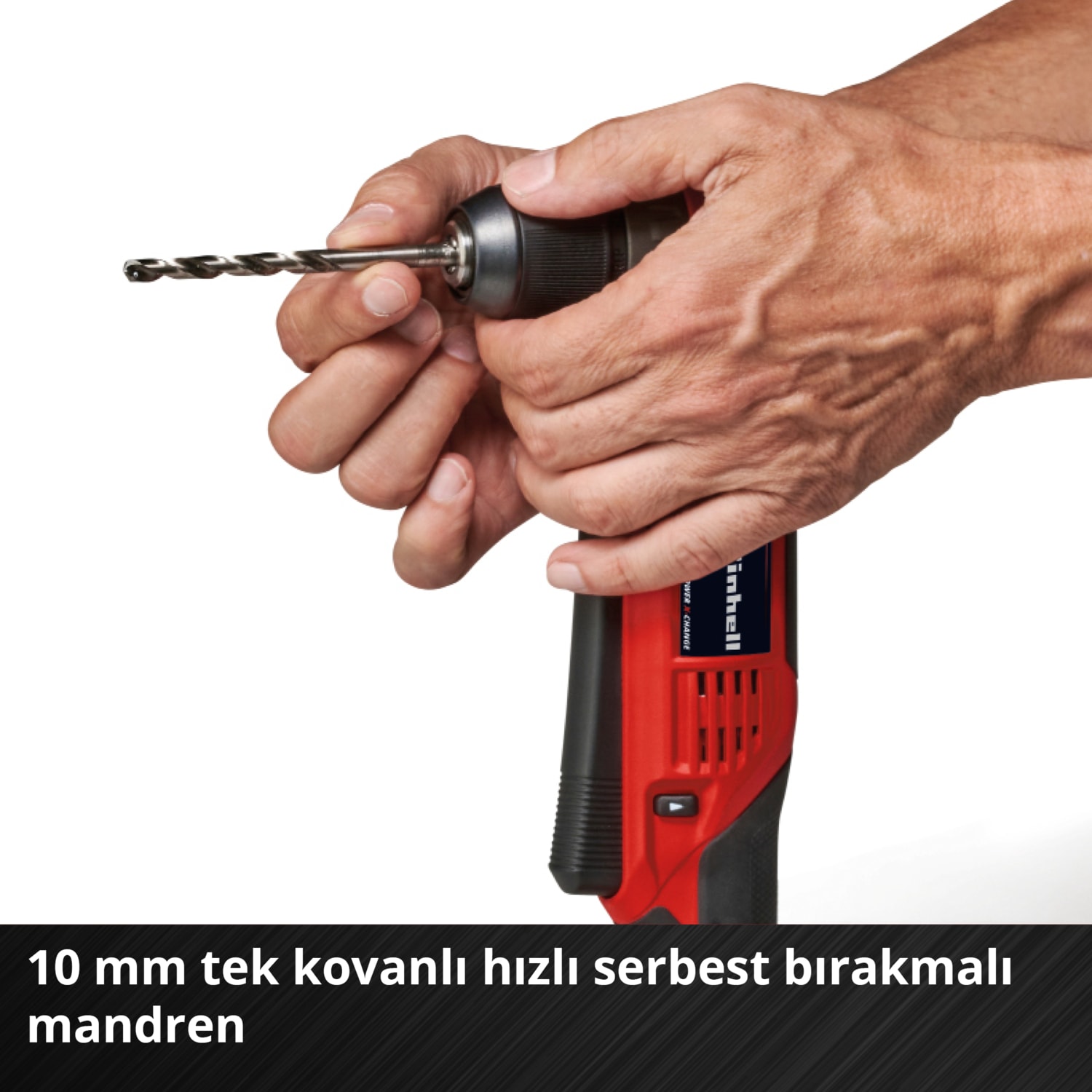 EİNHELL Akülü Açılı Vidalama TE-AD 18 Li-Solo Power X-Change (18 V, 45 Nm, 10 mm Hızlı Sıkma Mandren, LED Işık, Döndürülebilir Akü Yuvası, akü dahil değildir) - 4514290
