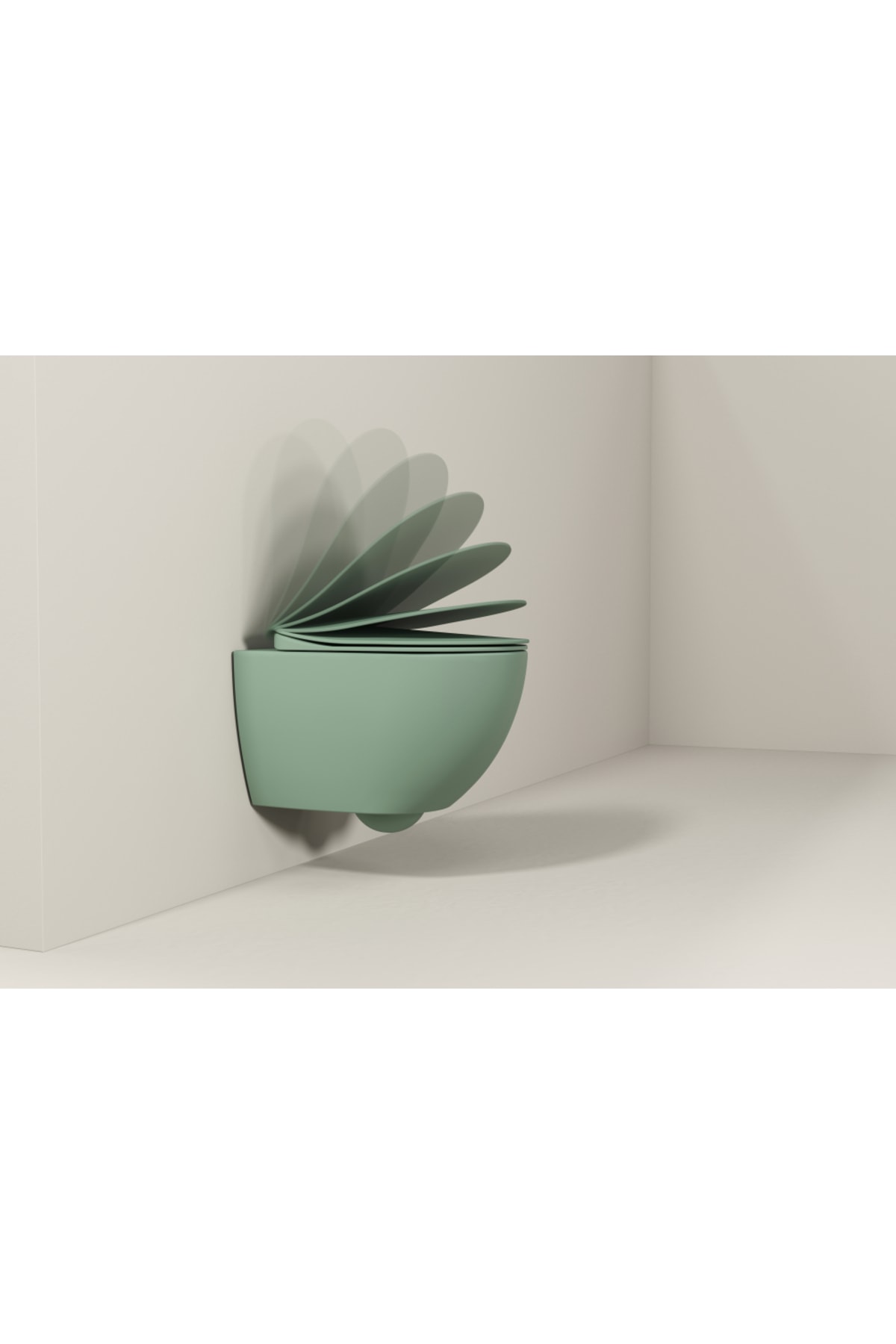 Free Rim-Off Duroplast Yavaş Kapanan Klozet Kapaklı Nil Yeşili Set