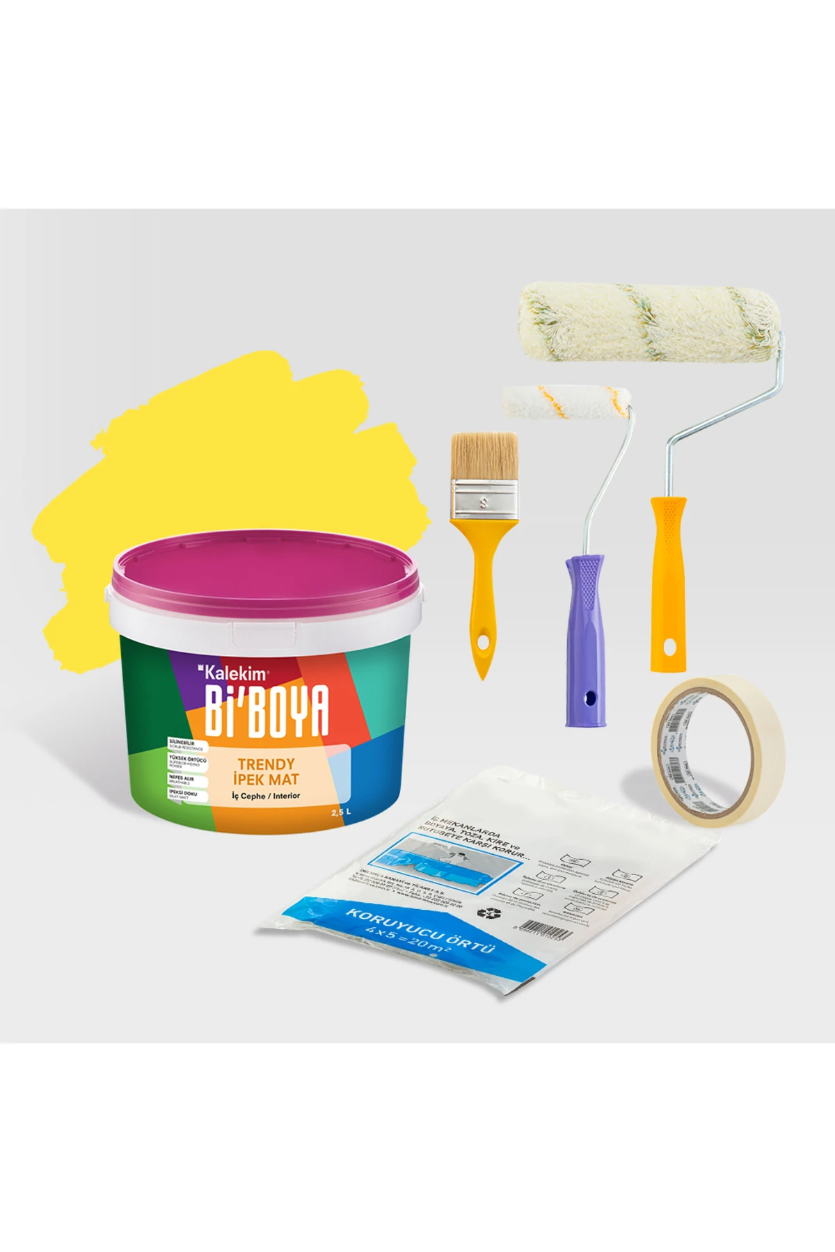 Tek Oda Boyama Seti Coşkulu Sarı