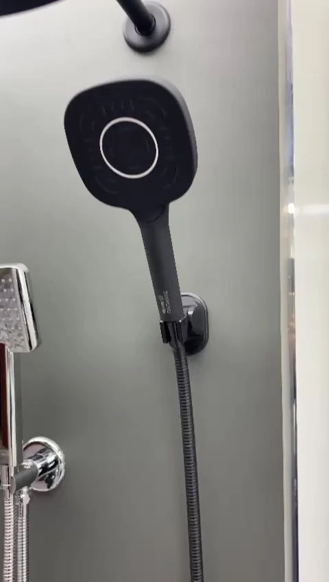 siyah ankastre gömme duş seti