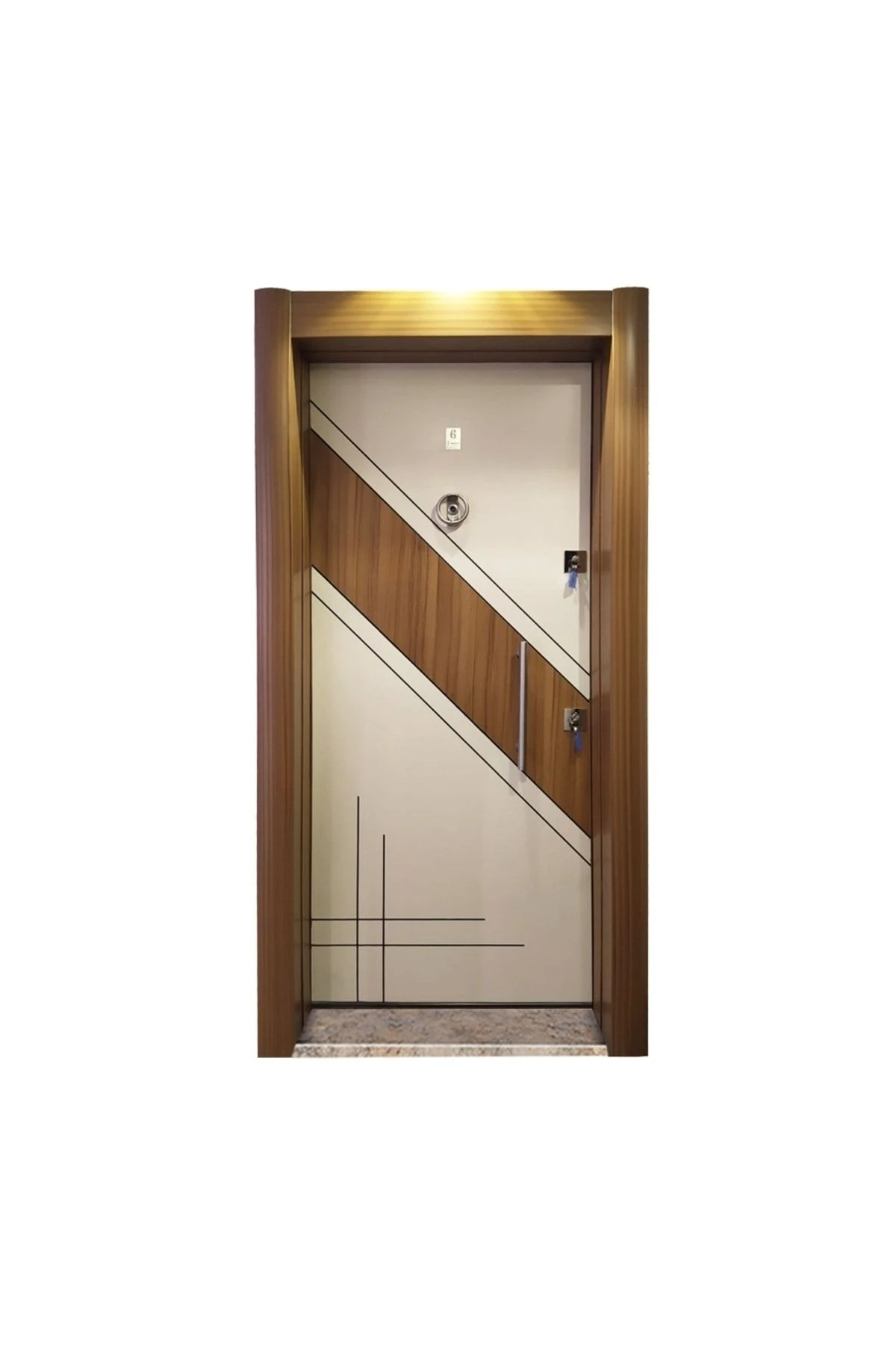 Tez-2578 Eskitme Kasalı Düz Model Çelik Kapı Gizli Ayarlı Tırnaklı Sistem