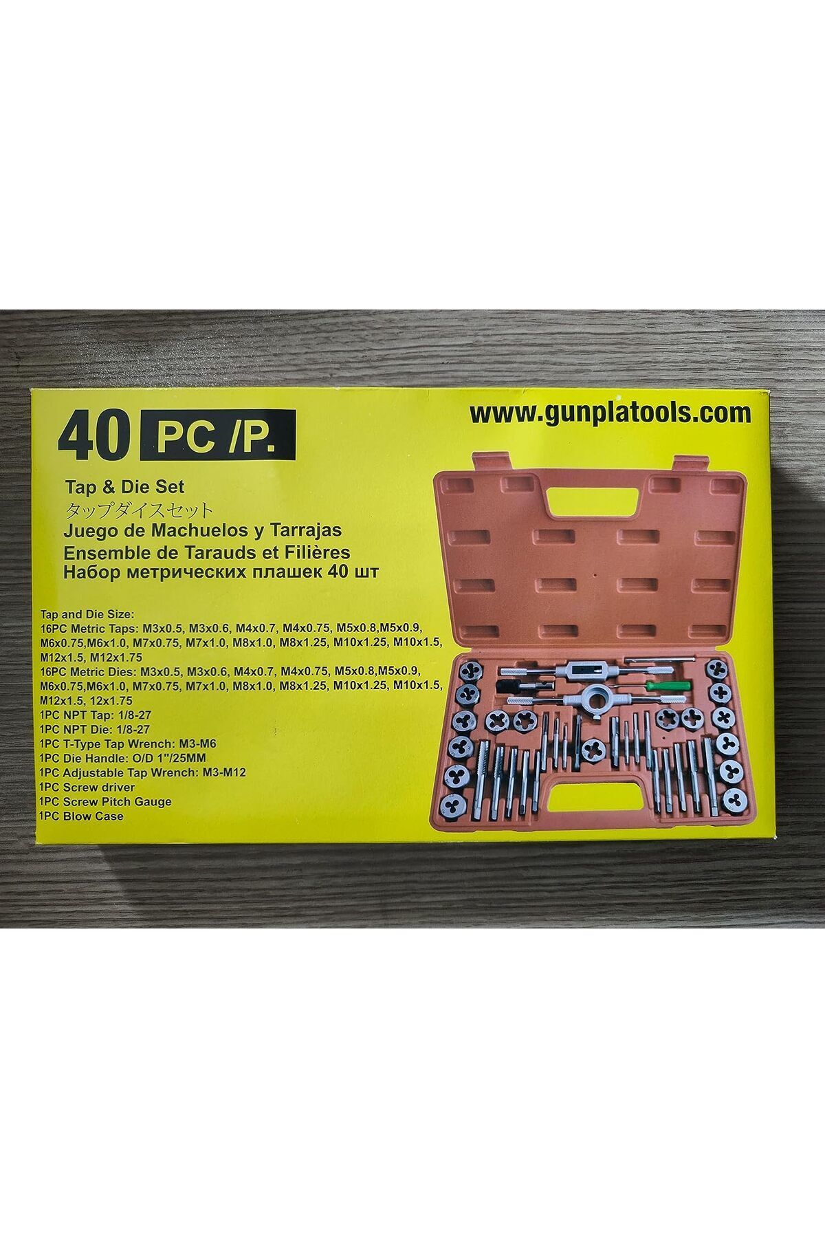 40 Parça Diş ve Yiv Açma Kılavuz Pafta Takımı Seti