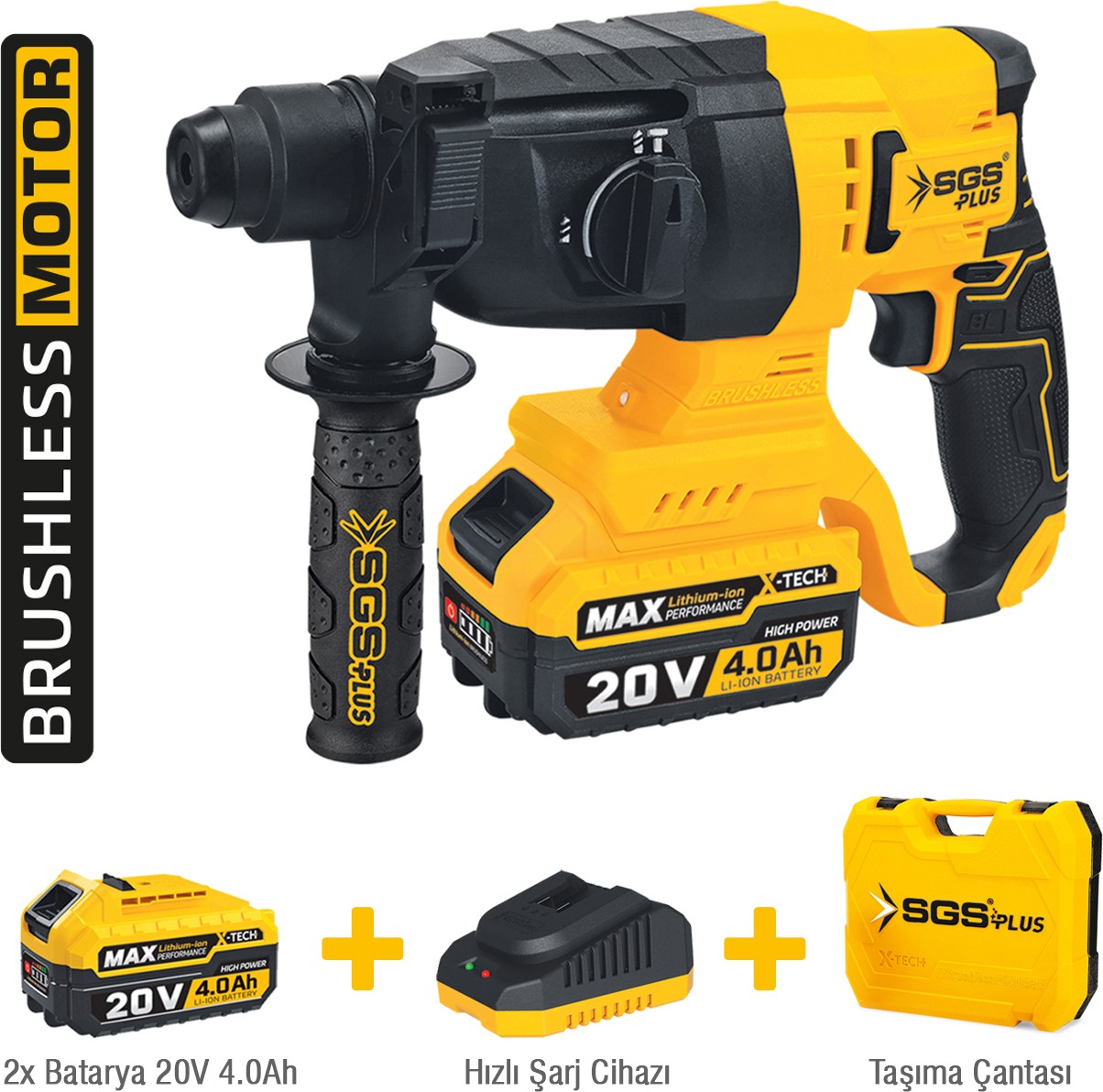 Akülü Kırıcı Delici Matkap / 20 Volt / 4 Ah / Bl
