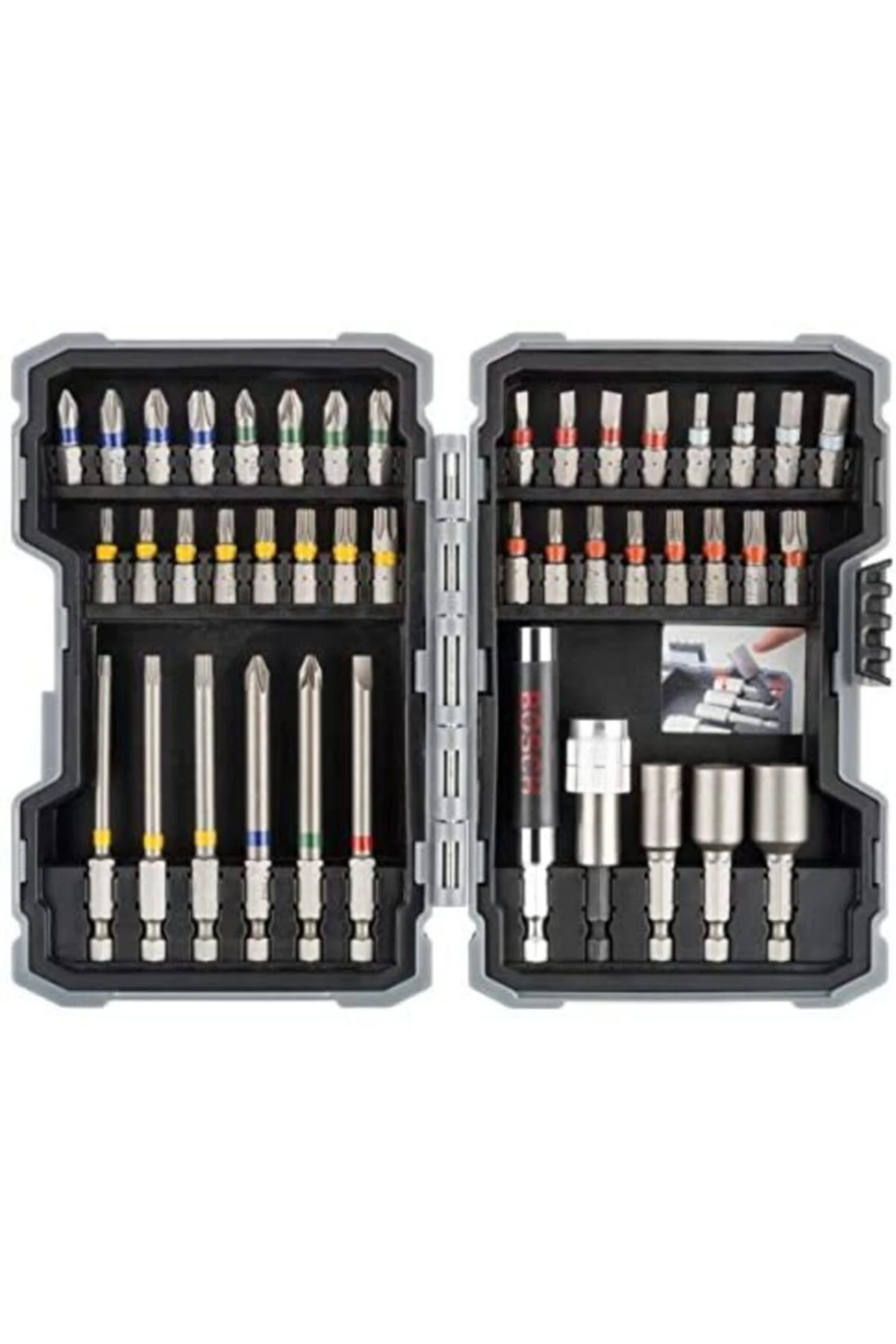 Professional Vidalama Ucu Seti, Gri, 43 Adet