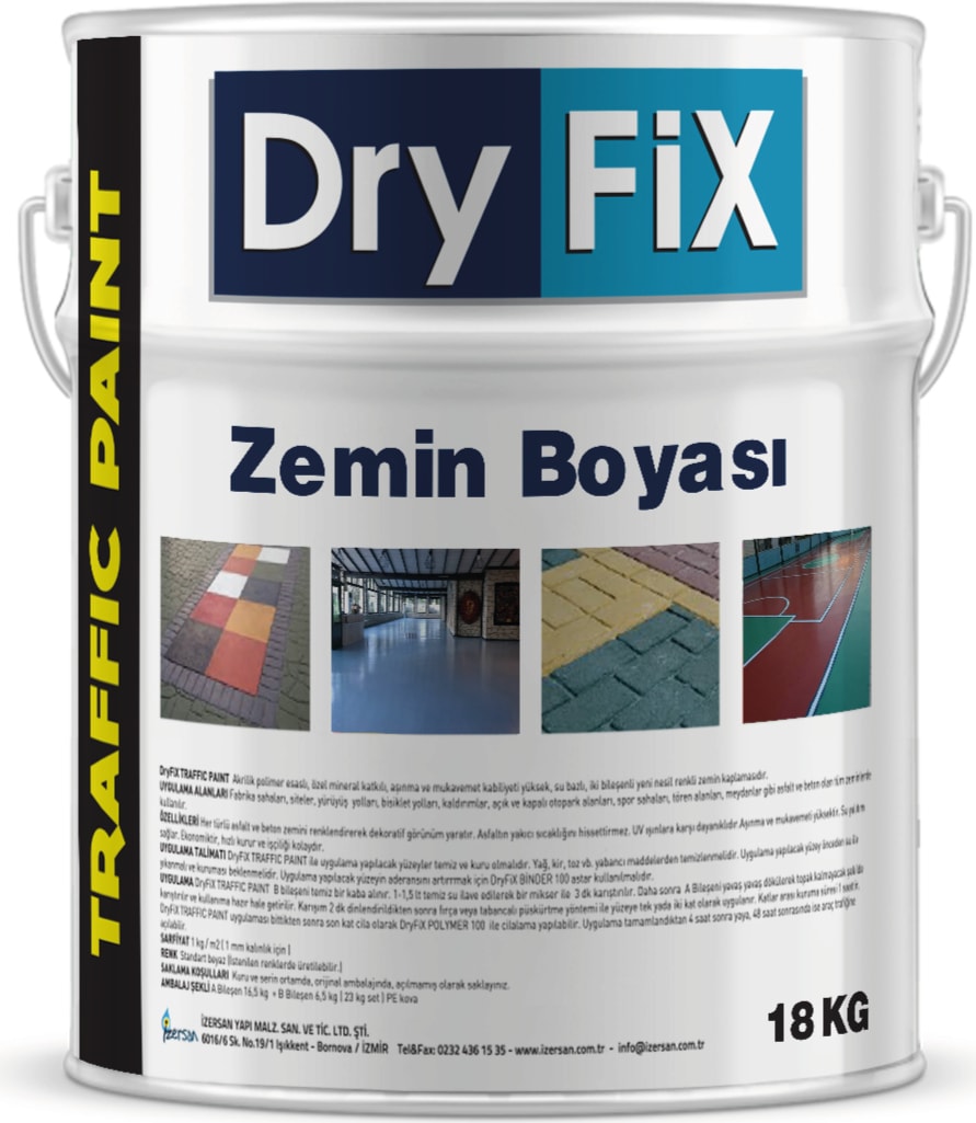 Zemin Boyası Traffic Paint 18 kg