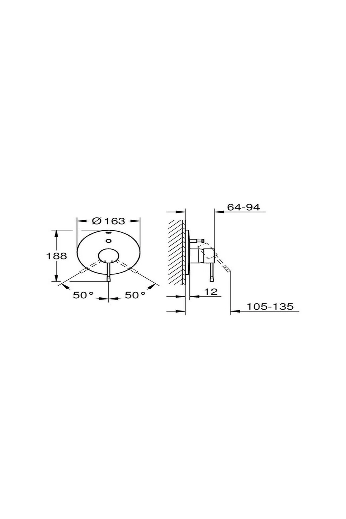 Essence New Ankastre Duş Bataryası- Cool Sunrise - 19285Gl1