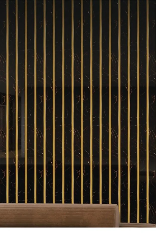 120cmx300cm Tek Parça Yapışkanlı Rulo Gold Çizgili Mermer Desen Duvar Paneli Kağıdı Esenyurt QM0137