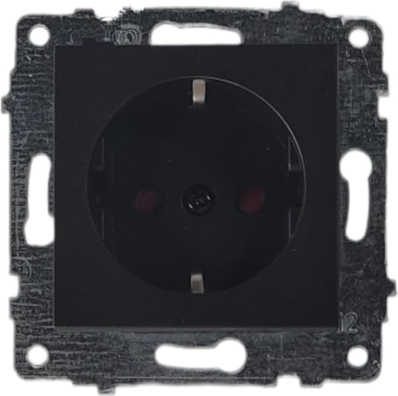 Quantum Siyah Çocuk Korumalı Topraklı Priz Çerçeve Hariçtir.