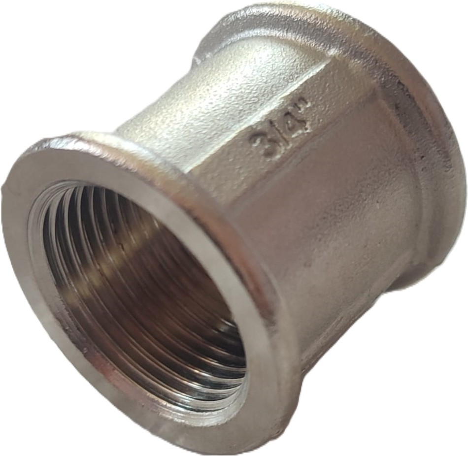 3/4" DN20 Krom Dişli Manşon - Chrome Plated Brass Female Pipe Fitting