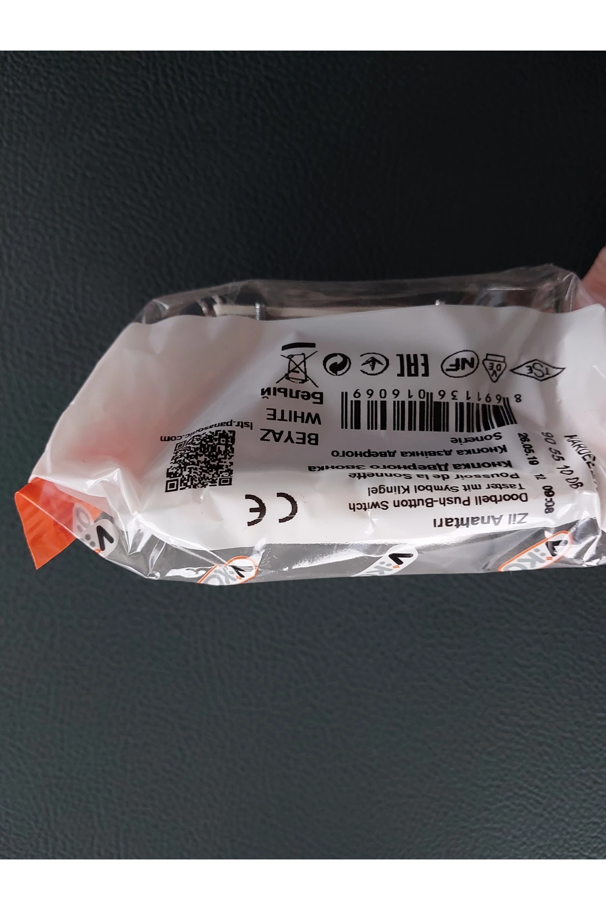 Kardelen Beyaz Zil Anahtarı 90551006