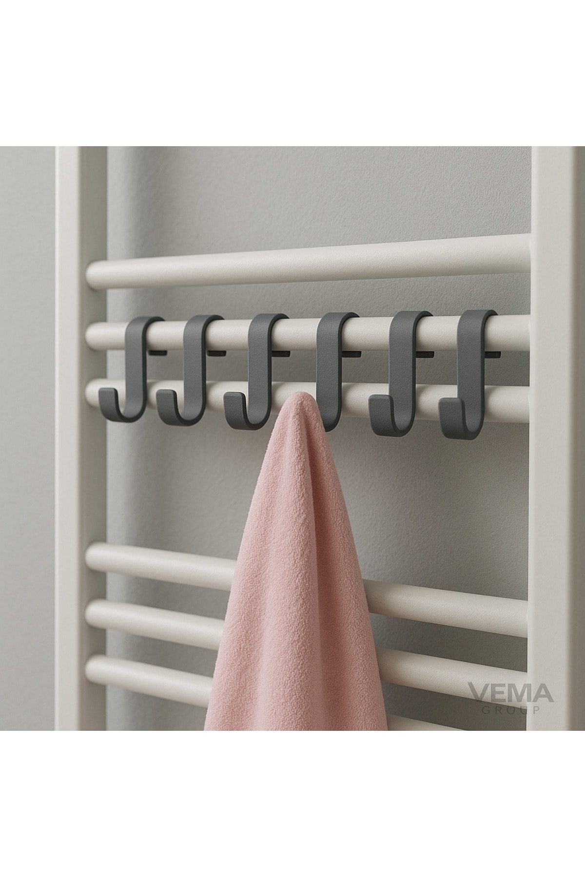 Havlupan askısı-6 Adet-Bornoz, havlu, kıyafet askısı-Havlupan-Duşa kabin askı aparatı