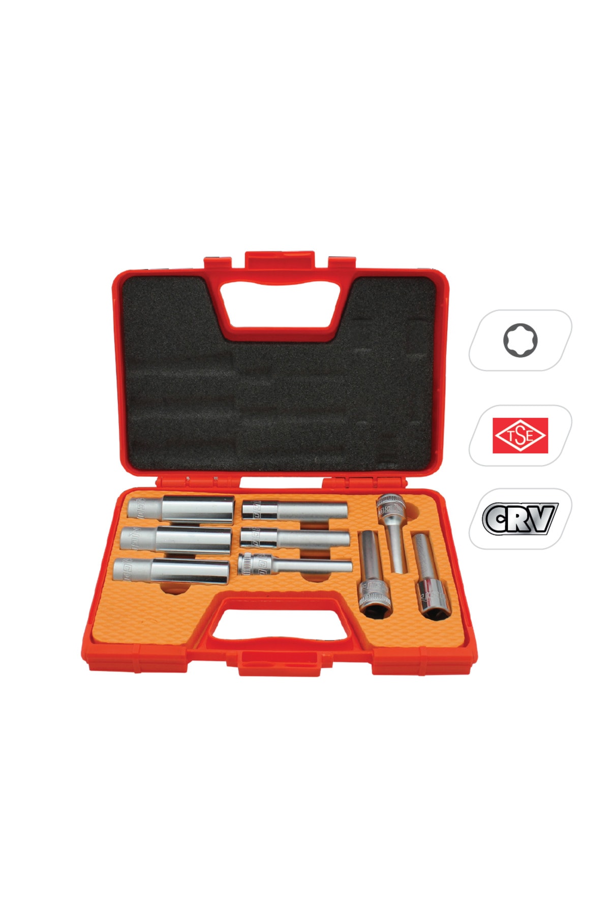 007-rc7014 9pc 1/2” Iç Torx E Lokma Seti Uzun