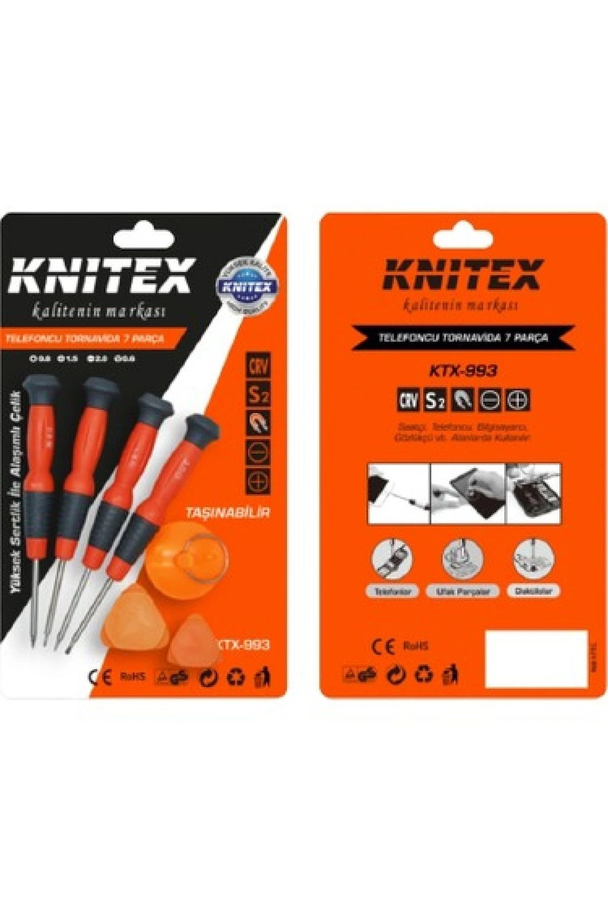 Tornavida Seti Telefoncu  KNITEX MARKA KTX-993 MODEL 7 PARÇA Telefoncu saatçi Tornavida Seti
